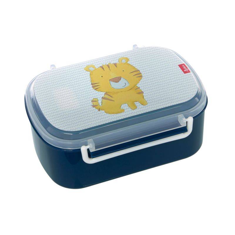 Sigikid Kinder Set 400 ml Edelstahl-Trinkflasche und Brotbox Tiger, blau Bis zu 50% Rabatt
