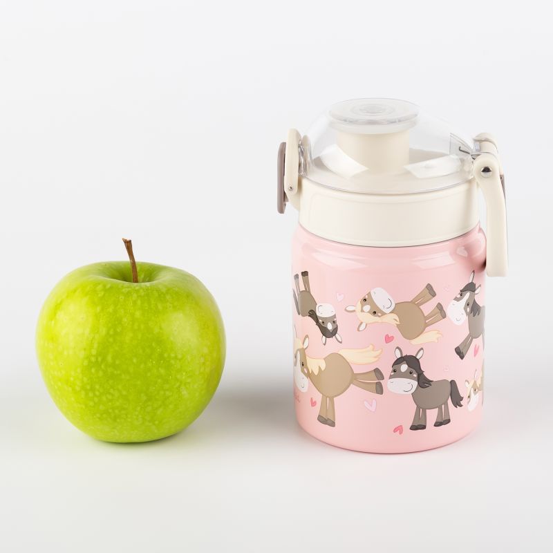 Sigikid Kinder Set 400 ml Edelstahl-Trinkflasche und Brotbox, Pony Sonderangebot der Fabrik