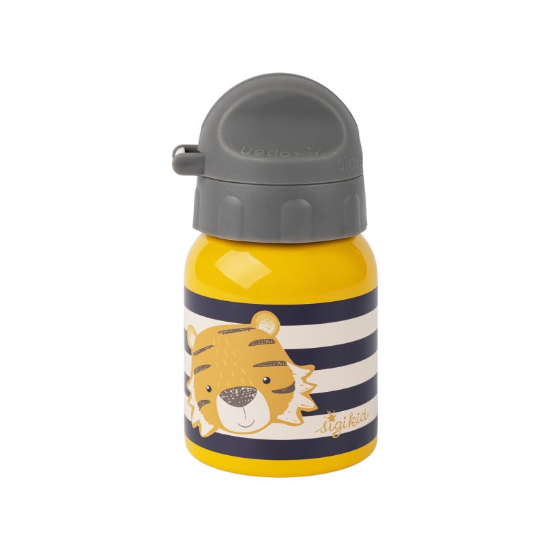 Sigikid Kinder Set 250 ml Edelstahl-Trinkflasche und Brotbox, Tiger Discount Store für neue Produkte