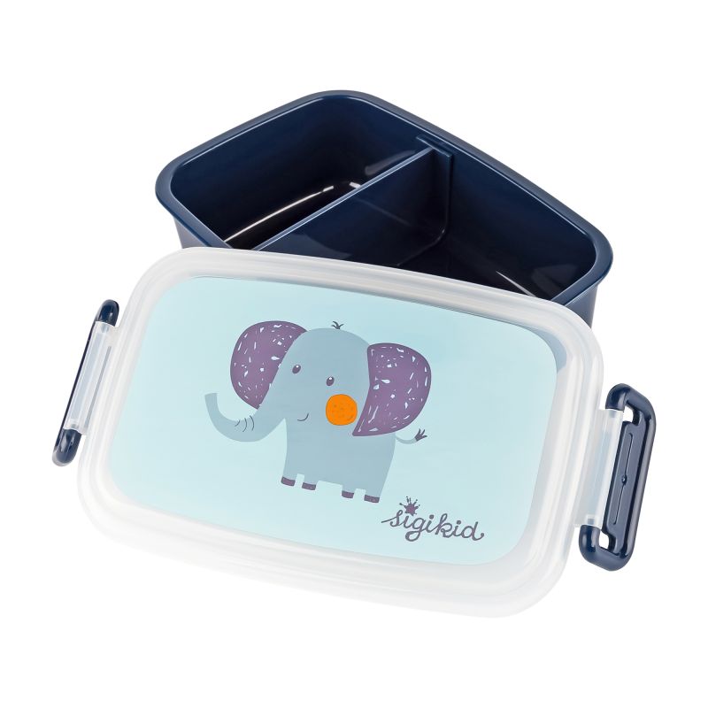 Sigikid Kinder Set 250 ml Edelstahl-Trinkflasche und Brotbox, Elefant Nur noch ein Tag übrig