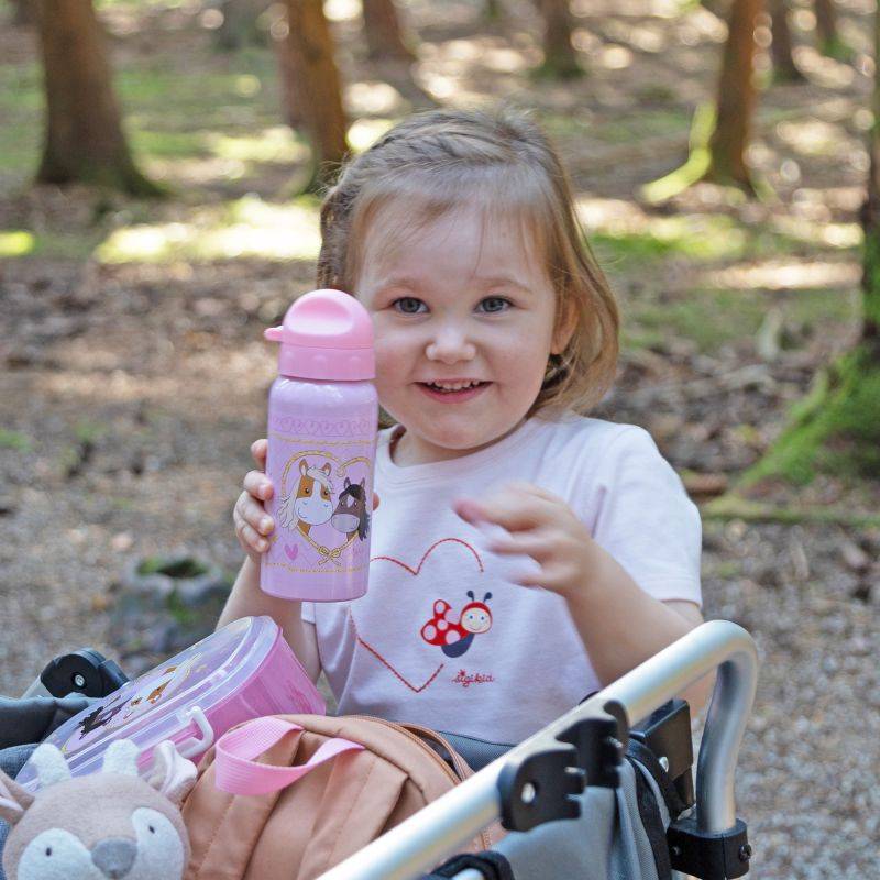 Sigikid Kinder Edelstahl-Trinkflasche Pony Love zollfrei