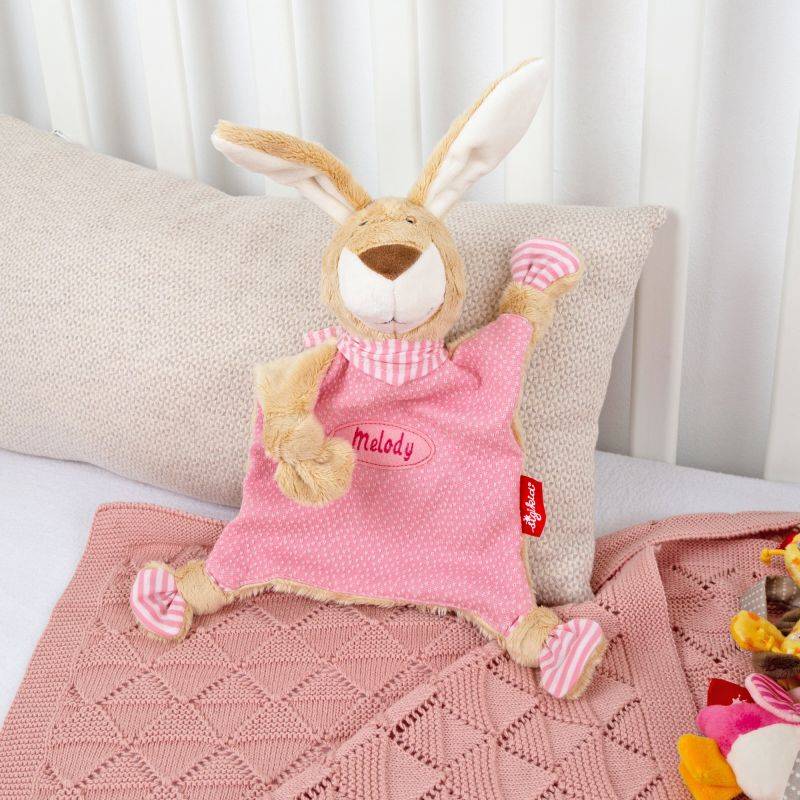 Sigikid Namensschnuffeltuch Hase rosa Versandkostenfrei