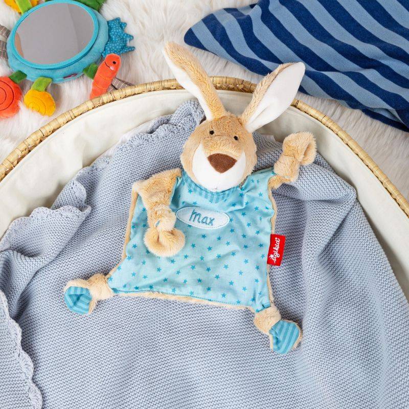 Sigikid Namensschnuffeltuch Hase türkis Flash Sale