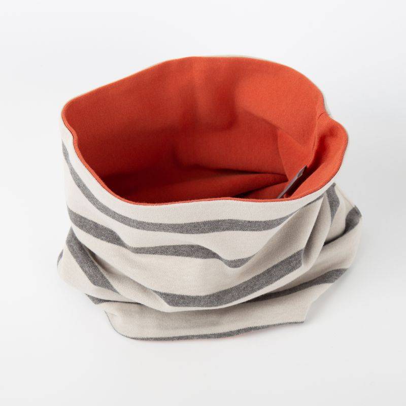 Sigikid Kinder Wendeschal, orange oder grau geringelt Super Sparpreis