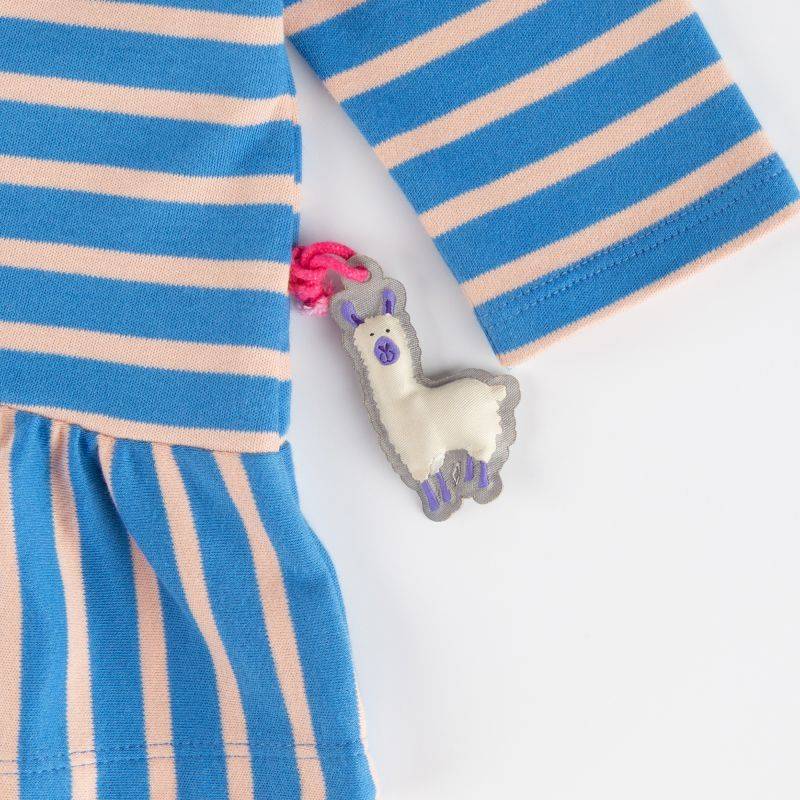 Sigikid Baby Kleid Crazy Lama, blau gestreift Letzte 2 Tage