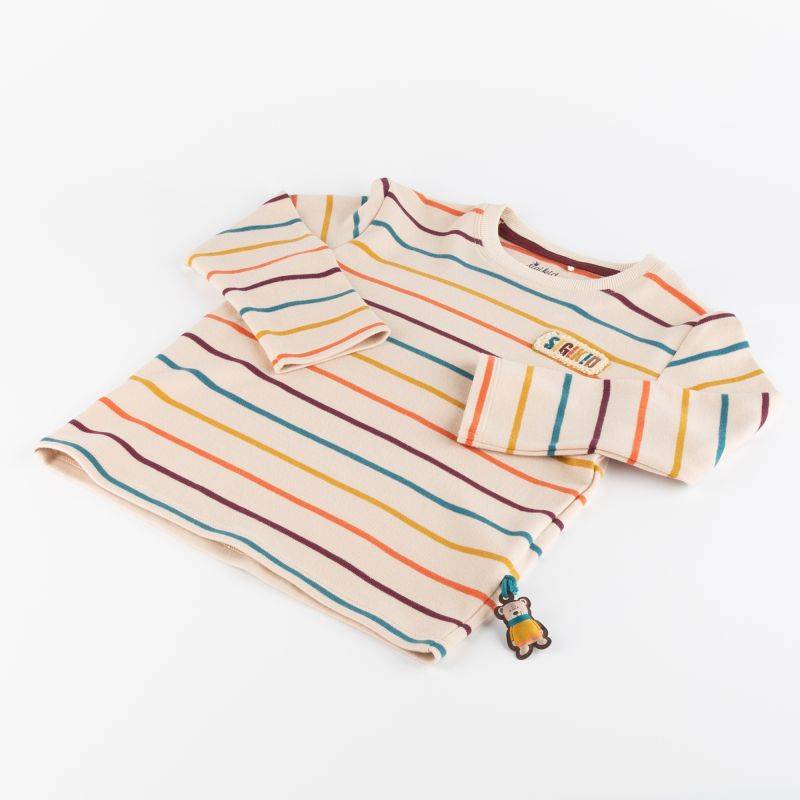 Sigikid Kinder Langarmshirt, bunt gestreift Letzter Tag