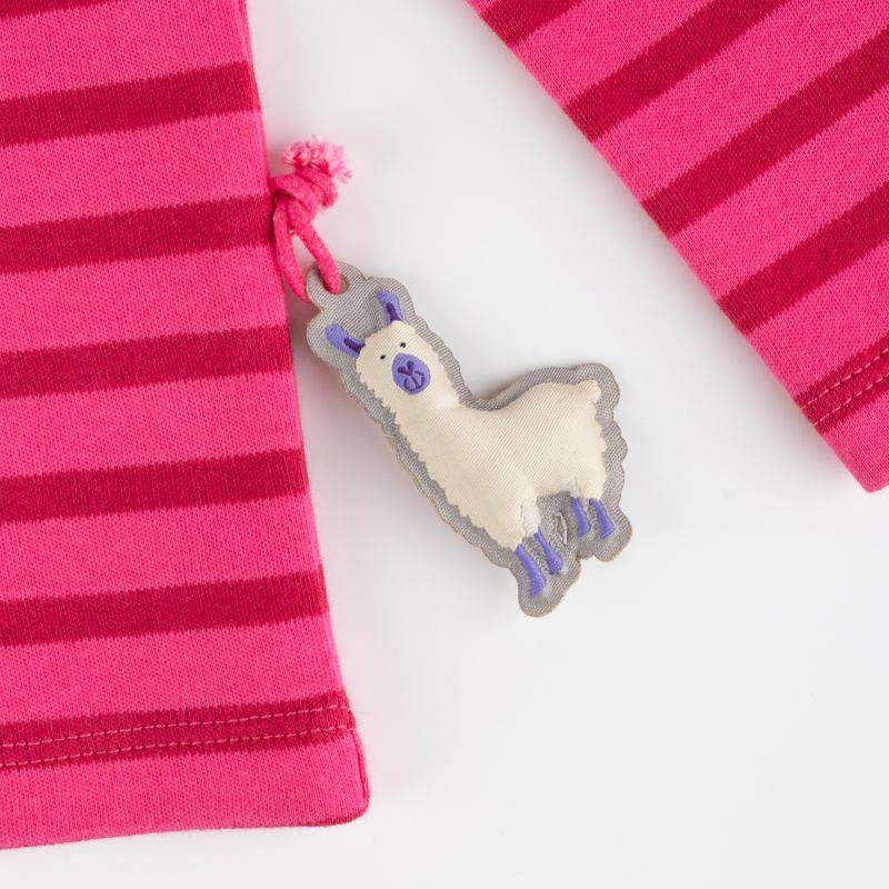 Sigikid Kinder Langarmshirt Crazy Lama, pink gestreift Bis zu 60% Rabatt