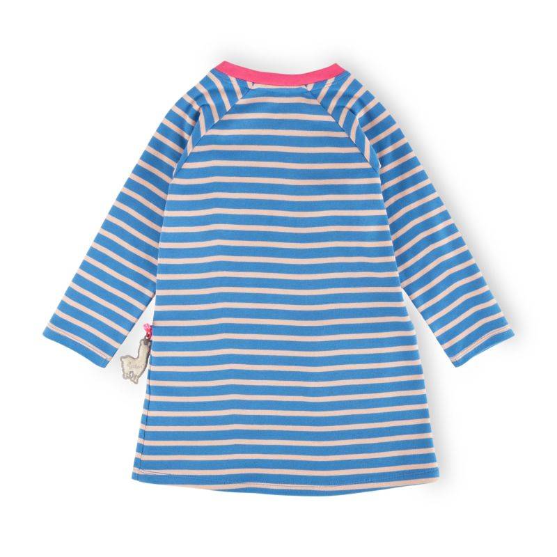 Sigikid Kinder Kleid Crazy Lama, blau gestreift Nur für heute