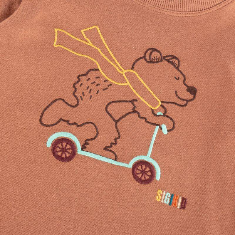 Sigikid Kinder Langarmshirt Bär, braun Sonderangebot der Fabrik