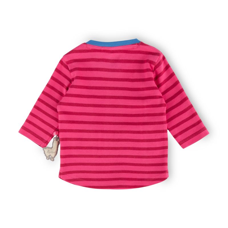Sigikid Baby Longshirt Crazy Lama, pink gestreift Clearance-Verkauf
