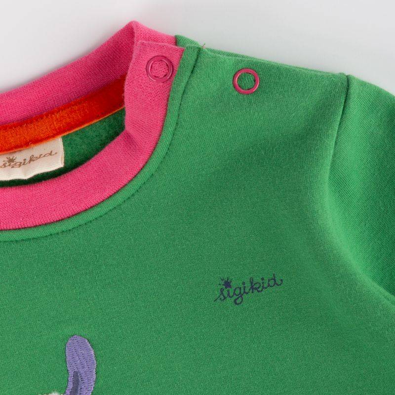 Sigikid Baby Sweatshirt Crazy Lama, grün Kostenloser Versand international