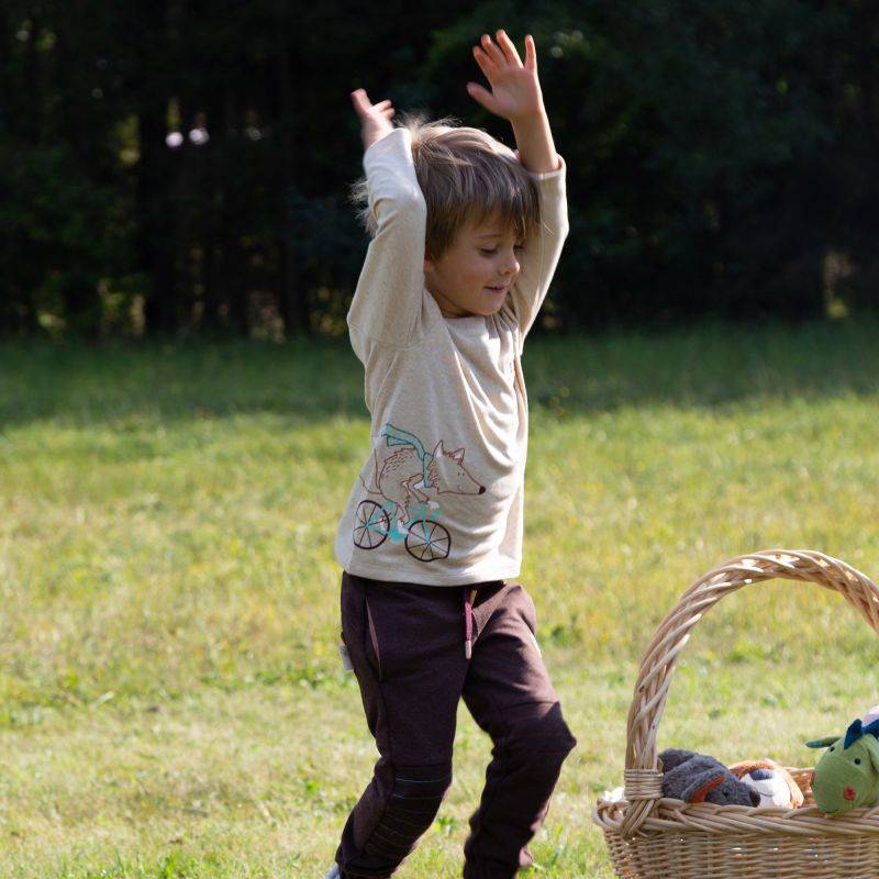 Sigikid Kinder Langarmshirt Fuchs, beige meliert Auslauf