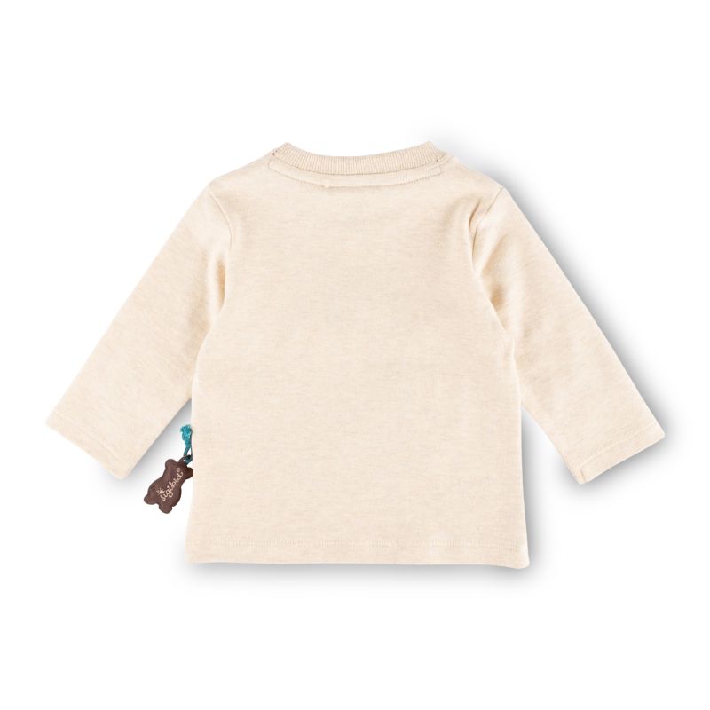 Sigikid Baby Langarmshirt Fuchs, beige meliert Schlussverkauf