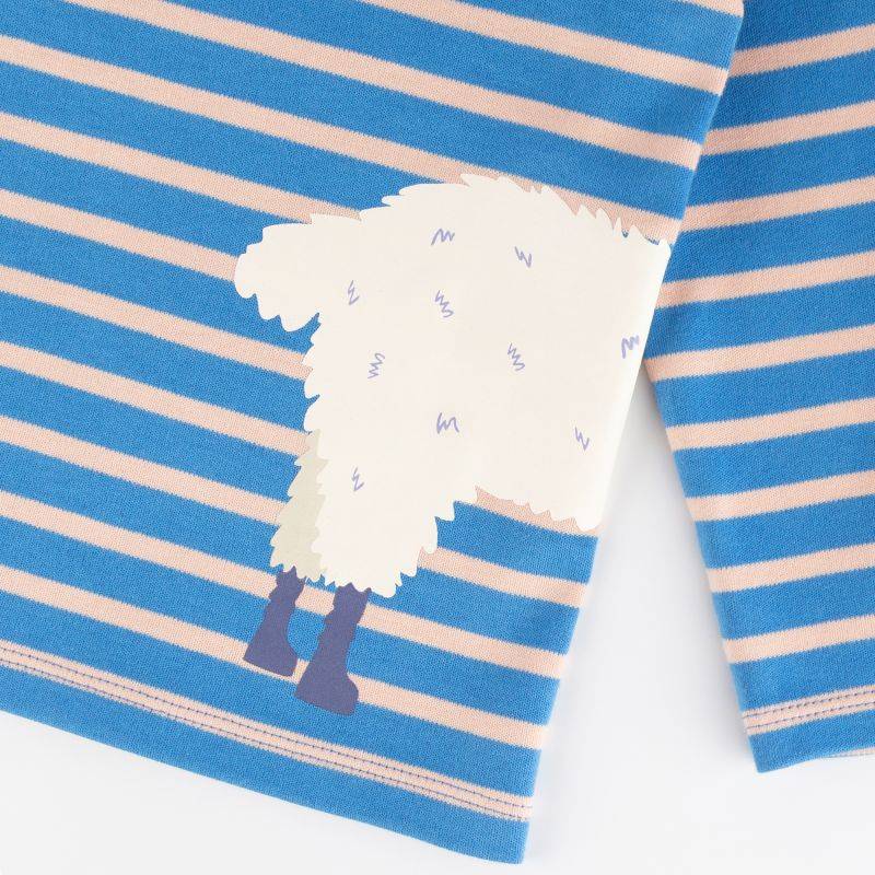 Sigikid Kinder Langarmshirt Crazy Lama, blau gestreift Günstiger Verkauf
