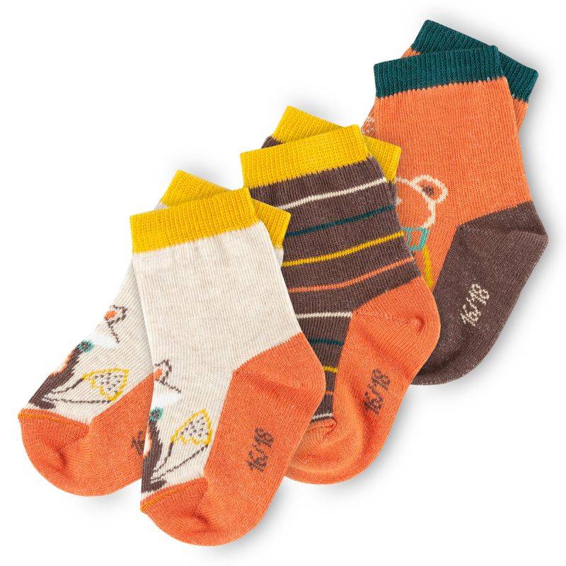 Sigikid Kinder 3er Socken-Set Fuchs und Bär Fabrikverkauf