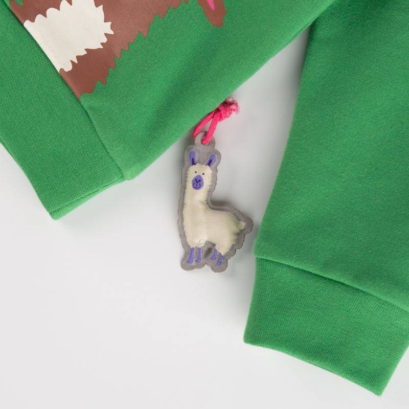 Sigikid Kinder Sweatshirt Crazy Lama, grün Limitierter Zeitrabatt