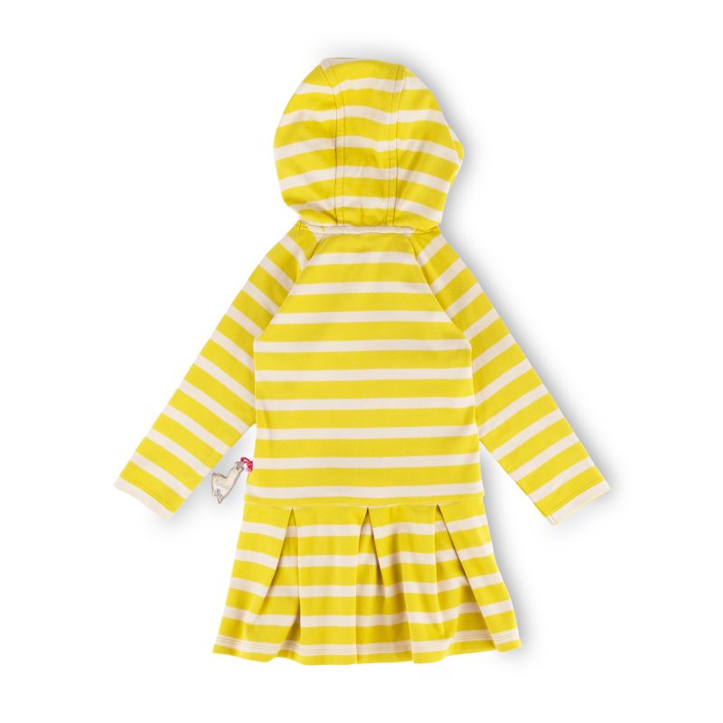 Sigikid Kinder Kapuzenkleid Crazy Lama, gelb gestreift Sonderangebot