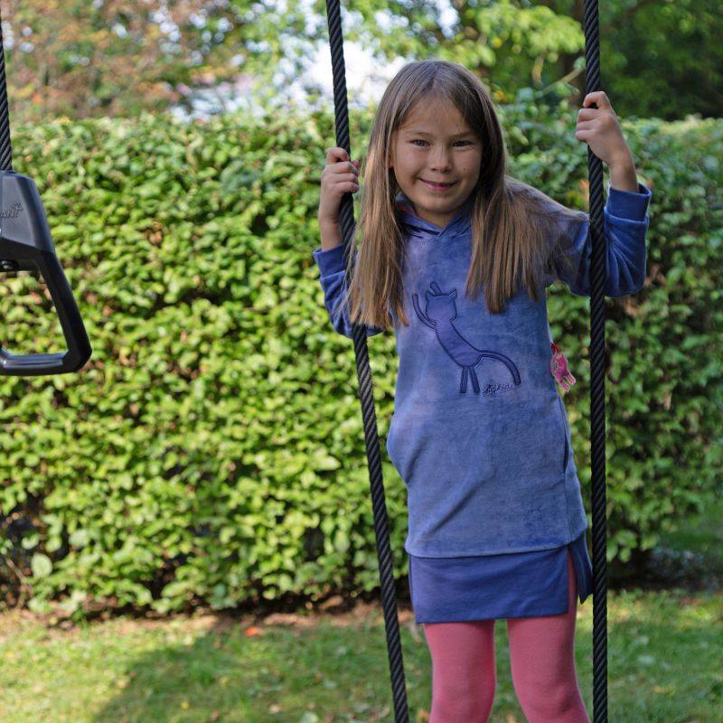 Sigikid Kinder Nickikleid mit Katzen Motiv, blau Bis zu 50% Rabatt