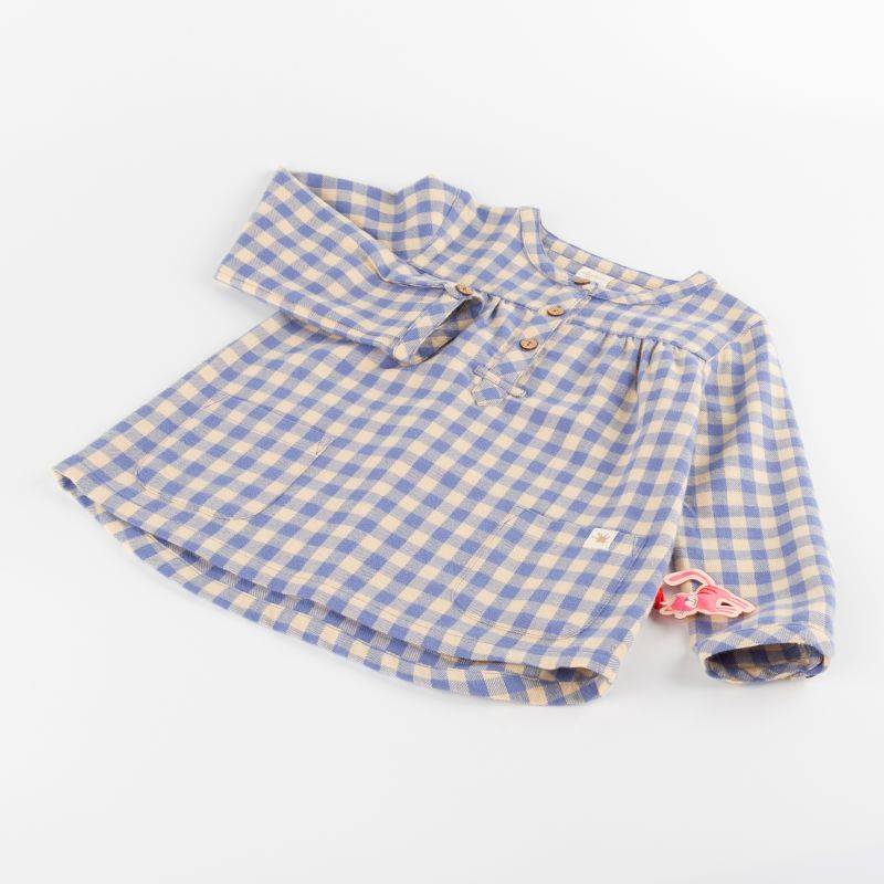 Sigikid Kinder Karo Flanellbluse, blau-weiß Sonderangebot der Fabrik