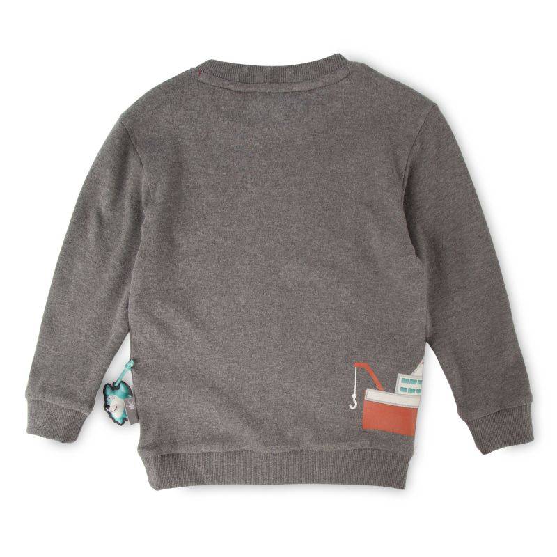 Sigikid Graumeliertes Kinder Langarmshirt Polarschiff Fabrikladen