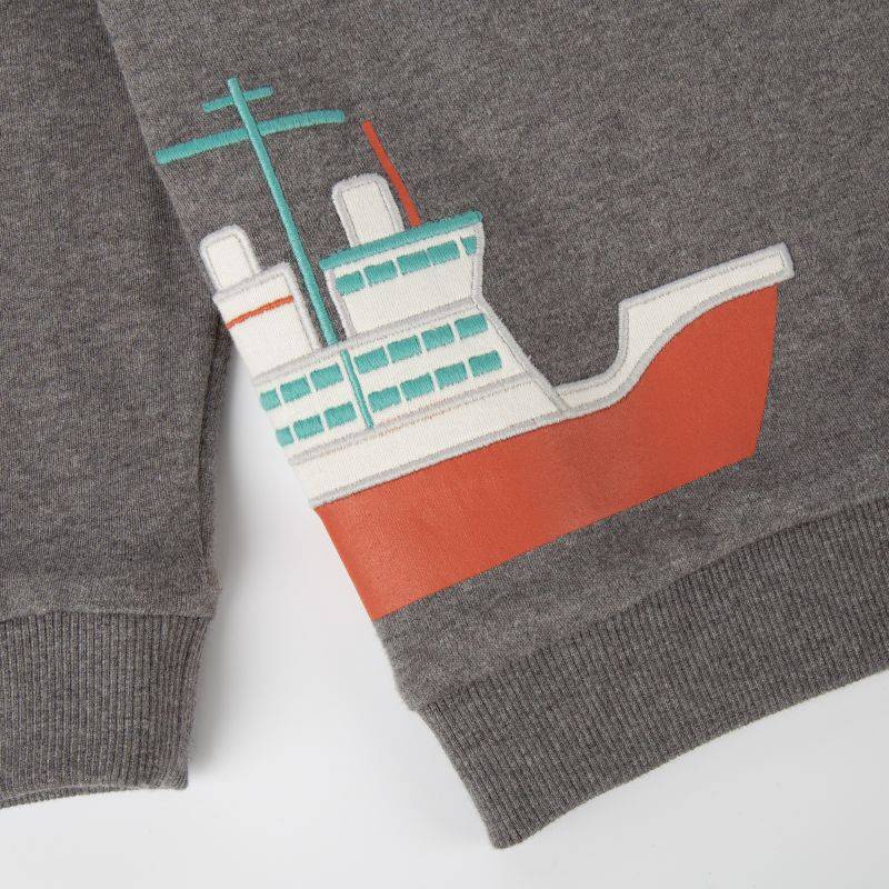 Sigikid Graumeliertes Kinder Langarmshirt Polarschiff Fabrikladen