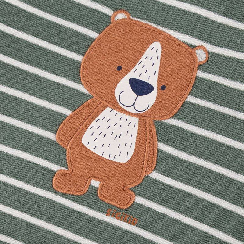 Sigikid Baby Langarm Wendeshirt, blau oder grün-weiß geringelt Begrenzt auf 3 Tage