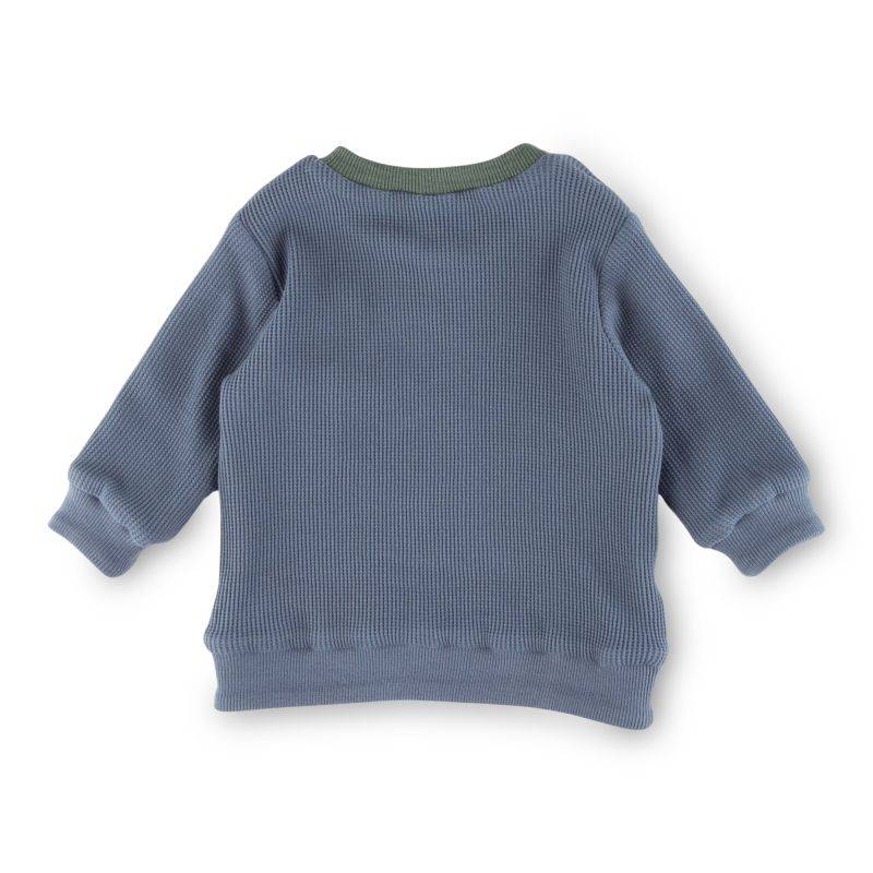 Sigikid Baby Langarm Wendeshirt, blau oder grün-weiß geringelt Begrenzt auf 3 Tage