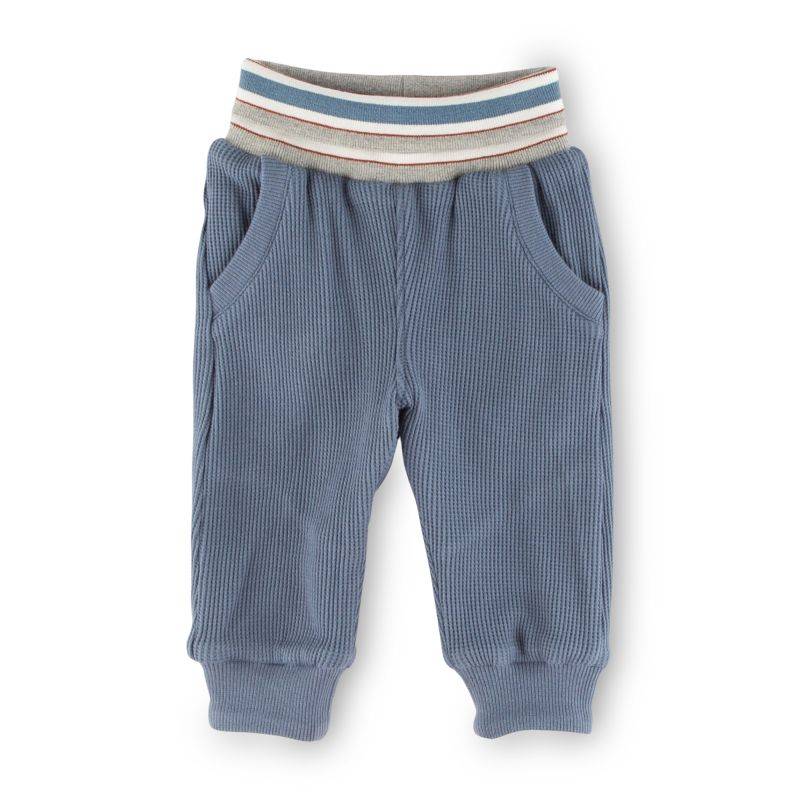 Sigikid Baby Wendehose mit Beinbündchen, grau oder blau Im Verkauf