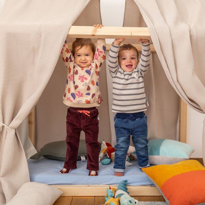 Sigikid Baby Wendeshirt rotbraun mit Pünktchen/bunter Herbstprint Outlet