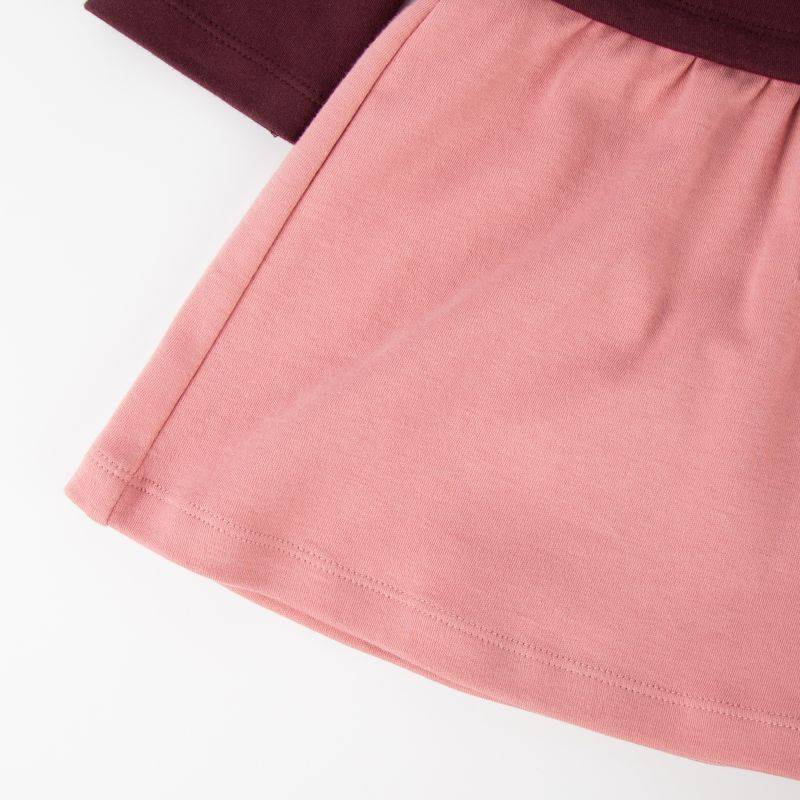 Sigikid Kinder Kleid mit Eichhörnchen Motiv, dunkelrot und rosa Limitierter Zeitrabatt
