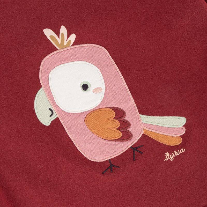 Sigikid Kinder Sweatshirt mit Kakadu Motiv, dunkelrot Weihnachtsangebot