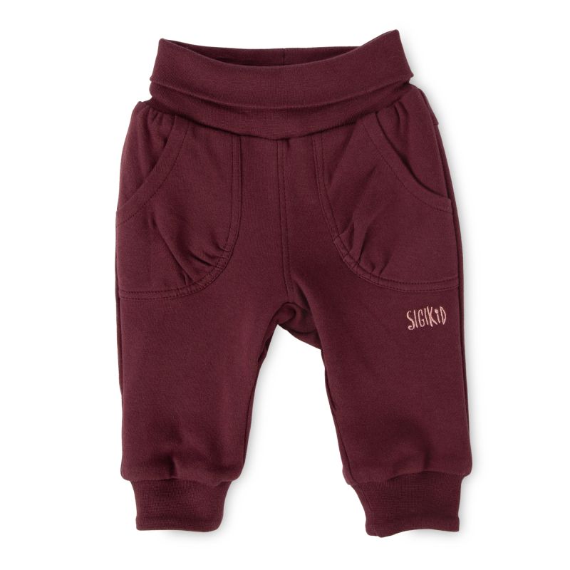 Sigikid Baby Wendehose rotbraun mit Pünktchen oder dunkelrot Muttertagsangebot