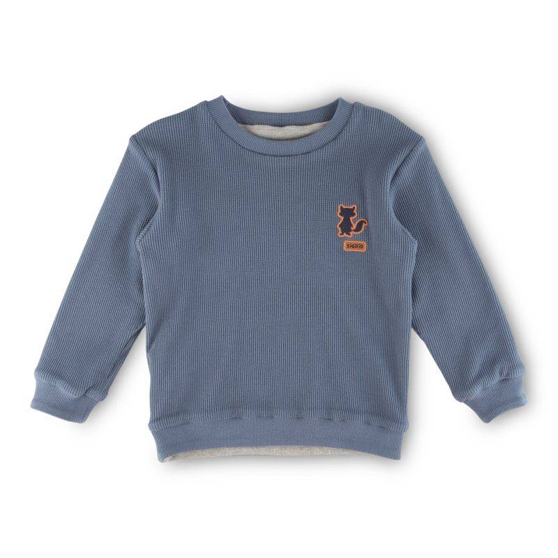 Sigikid Kinder Langarm Wendeshirt Forest Adventure, blau oder grau Heißer Verkauf