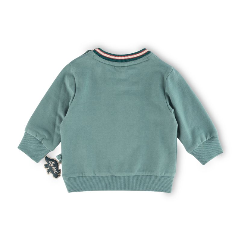 Sigikid Baby Sweatshirt mit Dino Motiv, grün Online Outlet