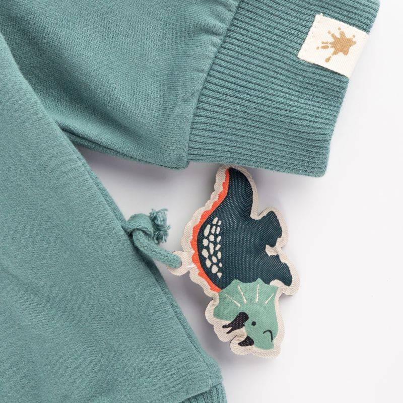 Sigikid Baby Sweatshirt mit Dino Motiv, grün Online Outlet