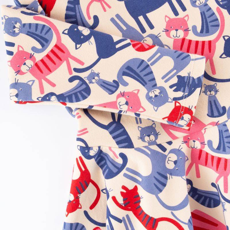 Sigikid Kinder Sweatkleid mit buntem Katzenprint Kauf eins, bekomm eins gratis