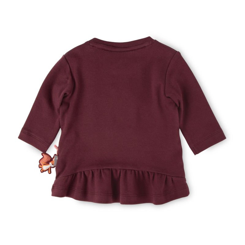 Sigikid Baby Longshirt mit Eichhörnchen Motiv, dunkelrot Tägliche Deals