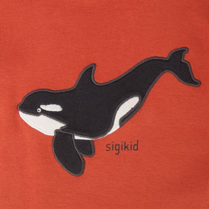 Sigikid Kinder Langarmshirt mit Wal Motiv, orange Sonderangebote