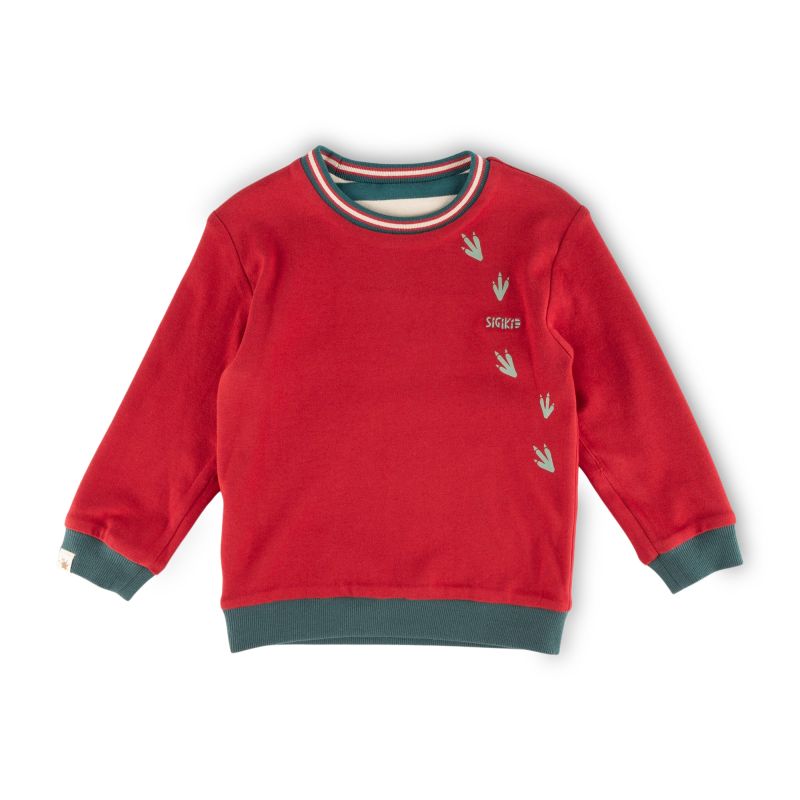 Sigikid Kinder Wendeshirt Dino, dunkelrot oder grün gestreift Letzte 3 Tage