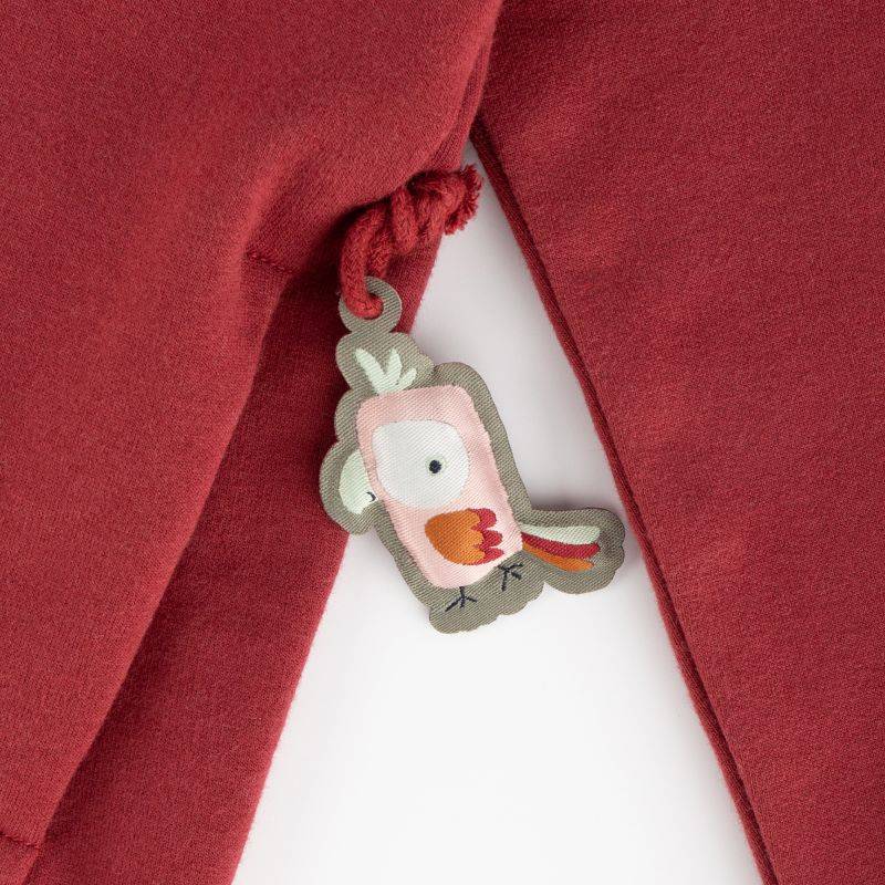 Sigikid Kinder Sweatkleid mit Kapuze und Stickmotiv Blumen, dunkelrot Bis zu 50% Rabatt