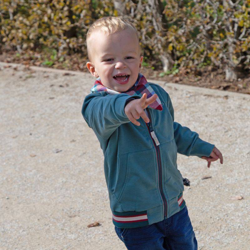 Sigikid Kinder Sweatjacke mit Dino Motiv, grün Nur für heute