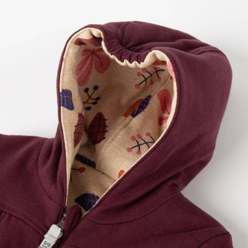 Sigikid Baby Wendejacke dunkelrot/bunter Herbstprint Bis zu 55% Rabatt