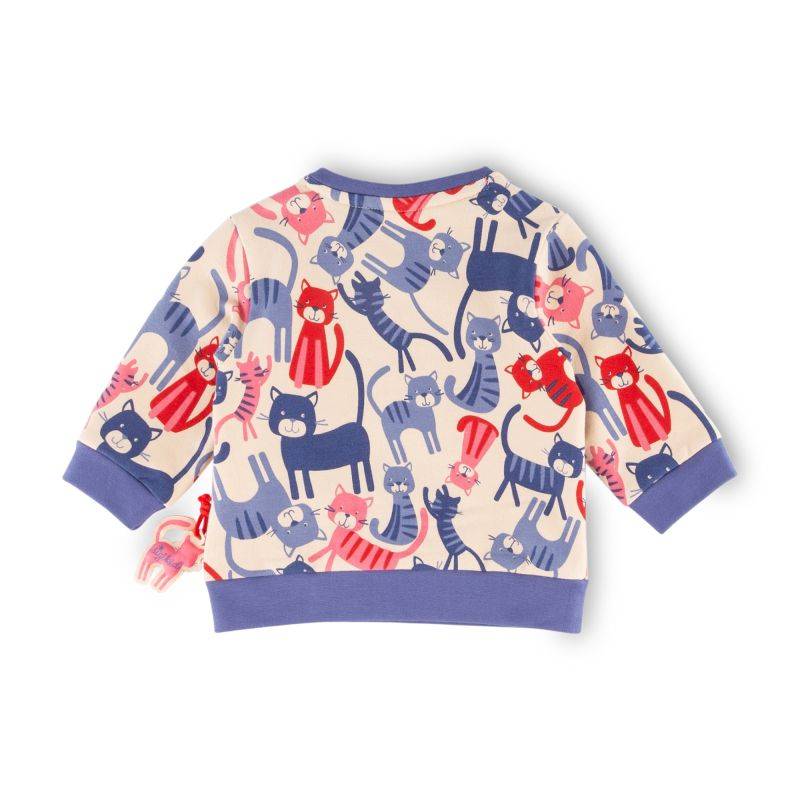 Sigikid Baby Sweatshirt mit Katzen-Print zollfrei
