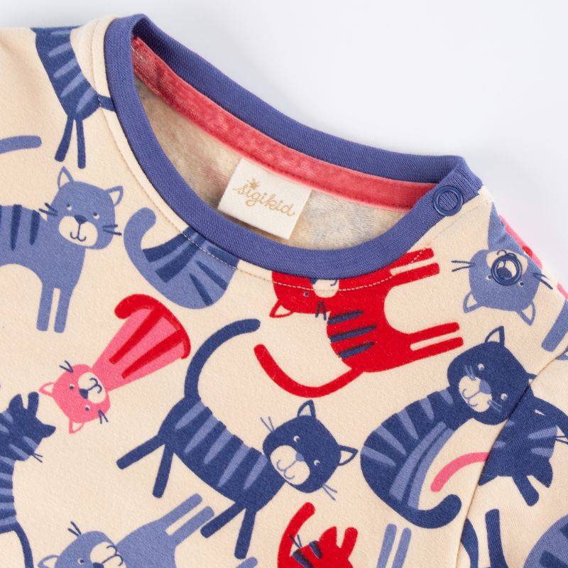Sigikid Baby Sweatshirt mit Katzen-Print zollfrei