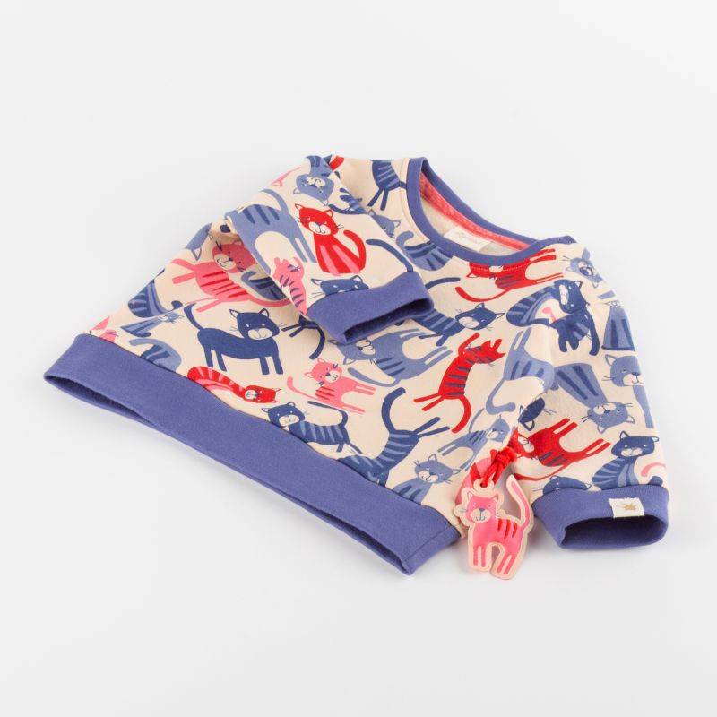 Sigikid Baby Sweatshirt mit Katzen-Print zollfrei