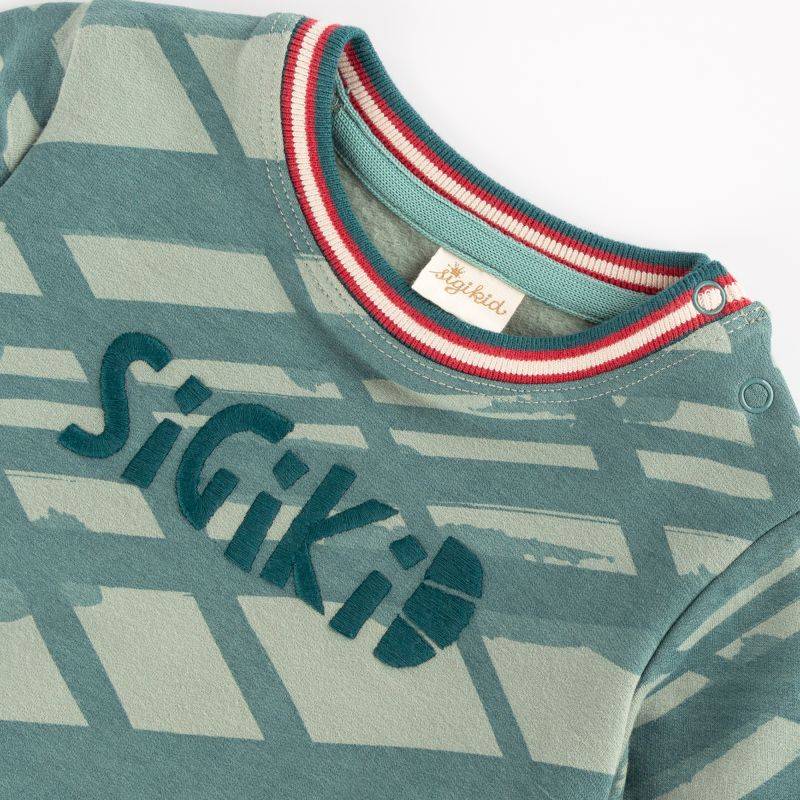 Sigikid Baby Sweatshirt Dino World, grün Online
