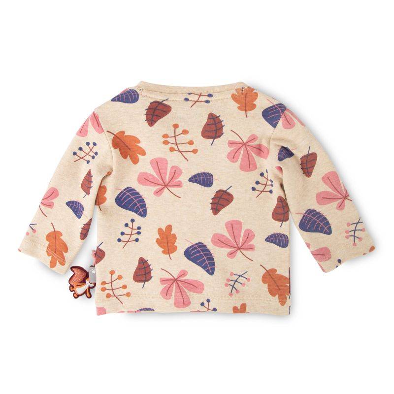Sigikid Baby Langarmshirt beige mit Herbstprint Outlet