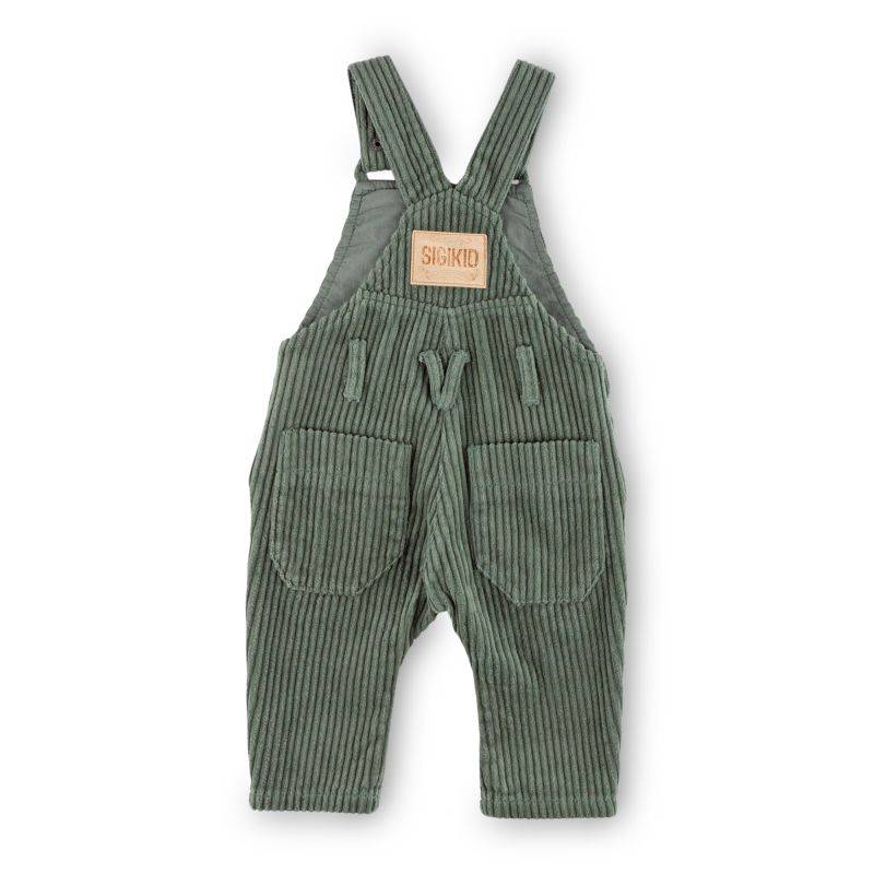 Sigikid Baby Cord Latzhose, grün im Angebot