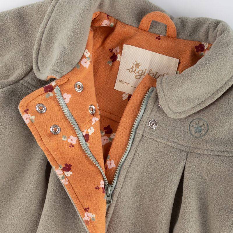Sigikid Baby Fleecejacke mit Kragen, grün Schlussverkauf
