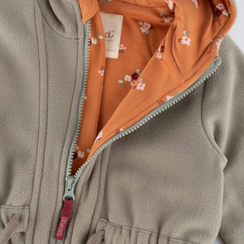 Sigikid Kinder Fleecejacke mit Kapuze und Stickmotiv Blumen Kostenloser Versand